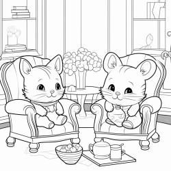 cute animals in the living room