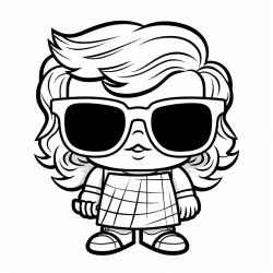 waffle with sun glasses looking super hip and groovy