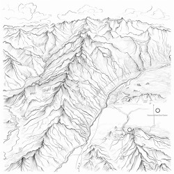 a map of patagonia with features including the andes mountains northern deserts and forests