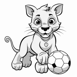 panther playing soccer