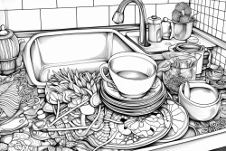 sink full of dishes