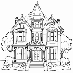 a tall elegant victorian house