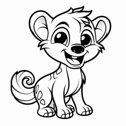 cute baby tasmanian tiger dodo and smiled on