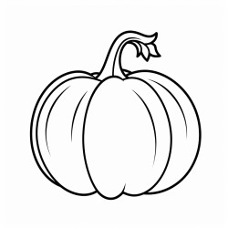 simple pumpkin with a stem