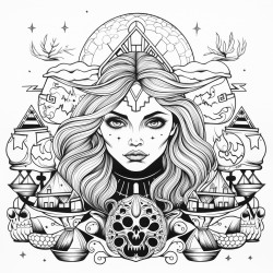 witchcraft symbolic drawings are f the culture