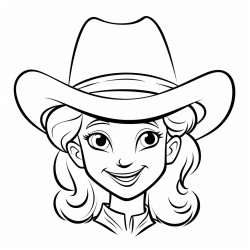 a cowgirl smil7y face