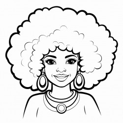 black woman with afro