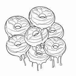 donut made out off balloons