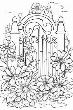 fantasy garden gates flowers