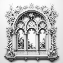 filigree art neeveau window