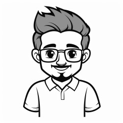 26 year old custodian with short spiky combed to the side hair goatee with mustache and wearing glasses and a polo shirt