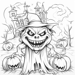 un coloriage cod sur le thme dhalloween en utilisant lindicatif prsent dans les premiers et deuximes groupes de verbes