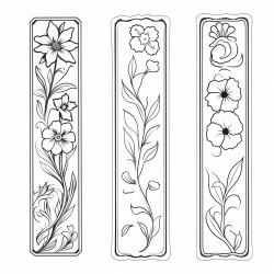 coloring page border for bookmarkers