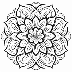 mandala blossom coloring page