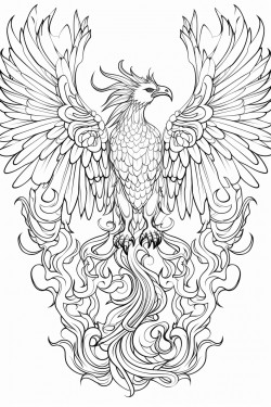fire phoenix rising from ashes