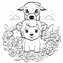 4 leaf clover with farm animals