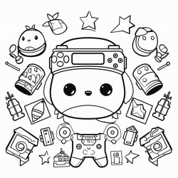 kawaii style gamer theme