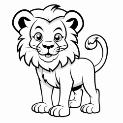 a friendly lion