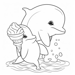 dolphines with ice cream