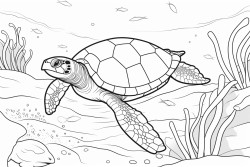 the life cycle of a sea turtle demarcated by an arrow