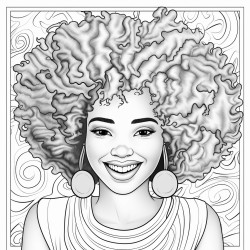 little black girls smiling with curly hair