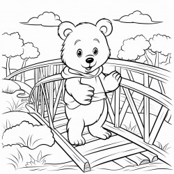 bear on a bridge