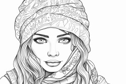 young lady with bandanas