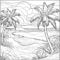 tropical beach sunset