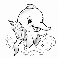 delfin con helado