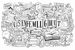 jumble of english language arts concepts suitable for middle school students