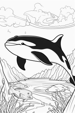 orca jumping out of the ocean