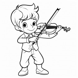 jovem tocando violino
