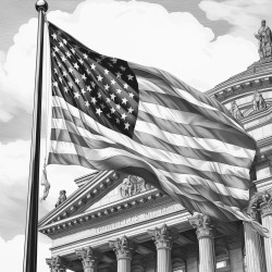 american flag with german flag