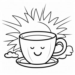 a mug on the rug under the sun