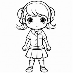 a little girl crossing arms