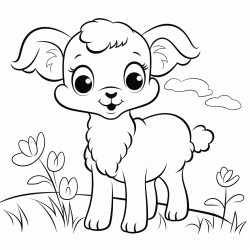 a lamb with a friendly smile