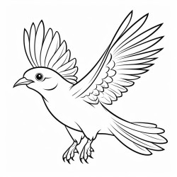 bird lifts wings