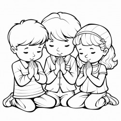 children praying