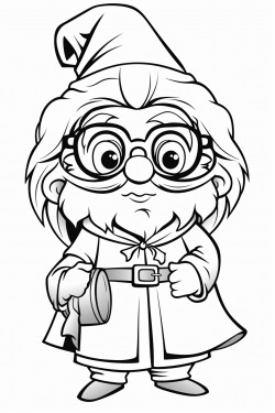 a cute dwarf grandma wears glasses c