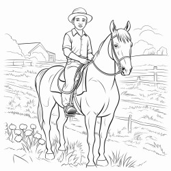 farmer on horse