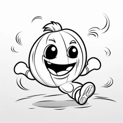 a pumpkin kicking a soccer a ball