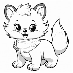sweet baby furry in a diaper