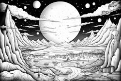 interstellar scene sunset