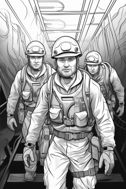space rangers in basic training doing an obstacle course