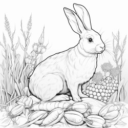 rabbit eats corn