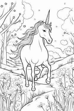 unicorn on nature trail