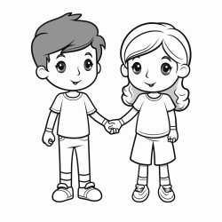 a 5 year old and 18 year old holding hands with