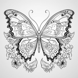 a butterfly on a flower