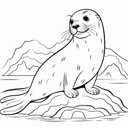 a cute icelandic leopard seal