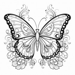 butterfly fairytale カラーリングページ